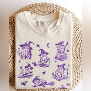 Comfort colors cat witch t shirt